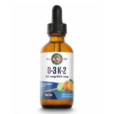 KAL D3 K2 DropIns 125mcg - 2 oz Citrus