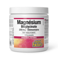Natural Factors Magnesium Bisglycinate 200mg - 120g Pure