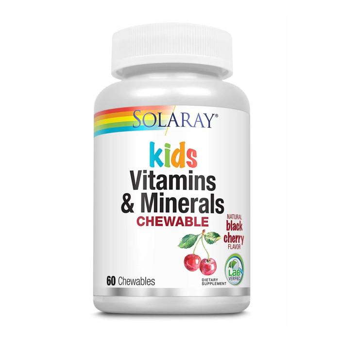 Solaray Kids Vitamins & Minerals - 60 chewables Black Cherry