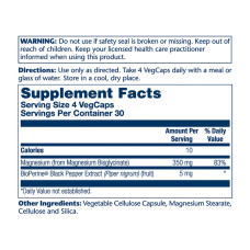 Solaray Magnesium Glycinate 350mg - 120 vcaps