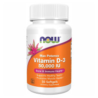 Now Foods VIT D-3 50,000 IU - 50 sgels