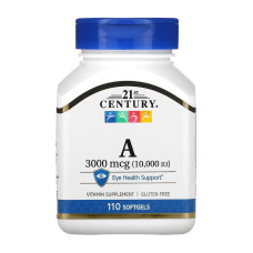 21st Century A 3000 mcg (10,000 IU) - 110 softgels