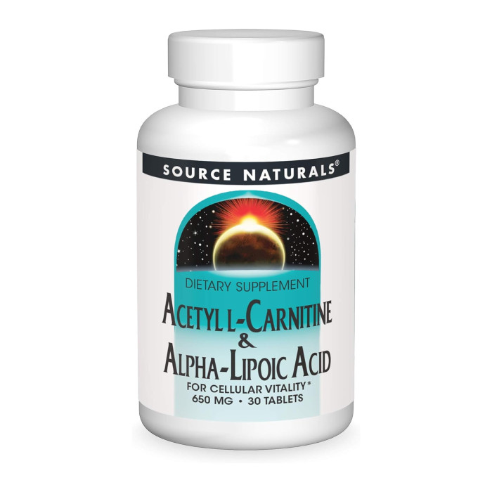 Source Naturals Acetyl L-Carnitine & Alpha-Lipoic Acid 650 mg - 30 tabs