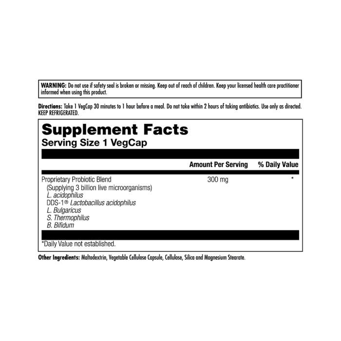 KAL Acidophilus Probiotic-5 - 60 vcaps