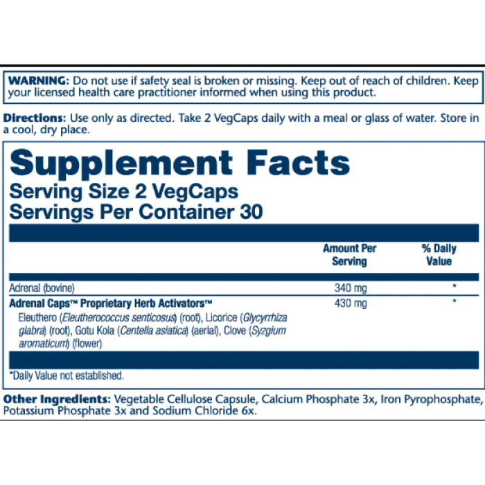 Solaray Adrenal 170mg - 60 vcaps
