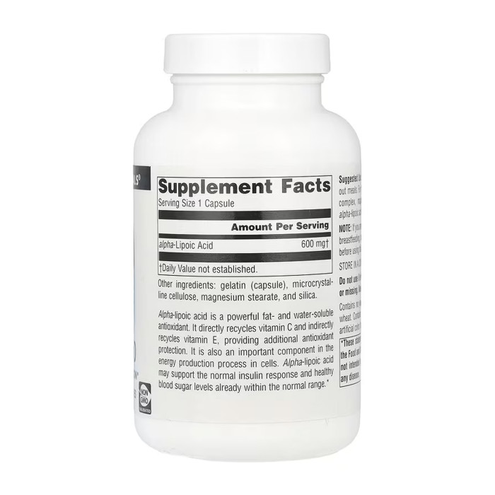 Source Naturals Alpha Lipoic Acid 600 mg - 120 caps