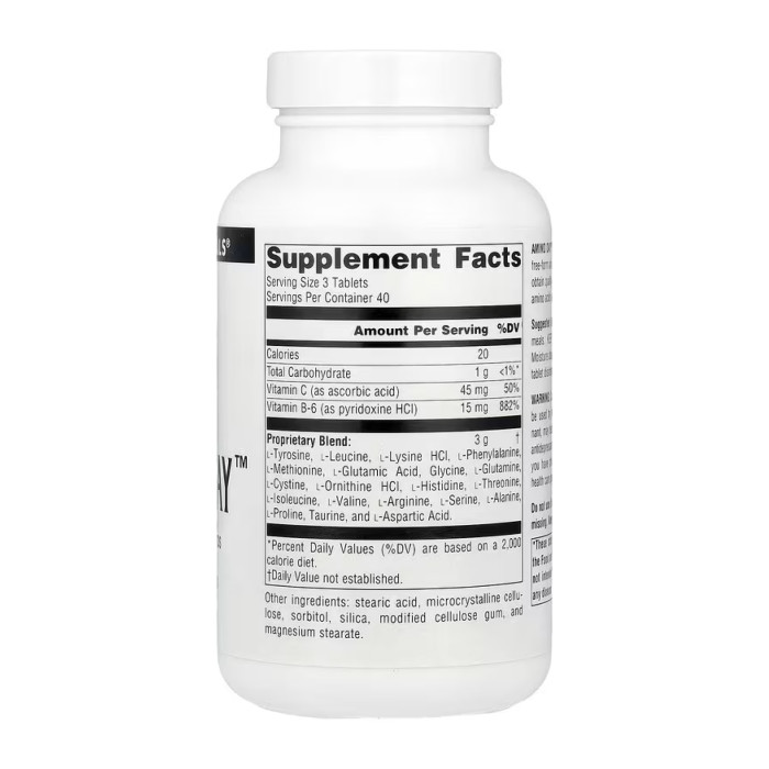 Source Naturals Amino Day™ 1000mg - 120 tabs (Без пломби)