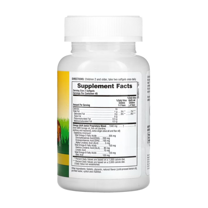 Nature's Plus Kids Omega 3 6 9 - 90 softgels