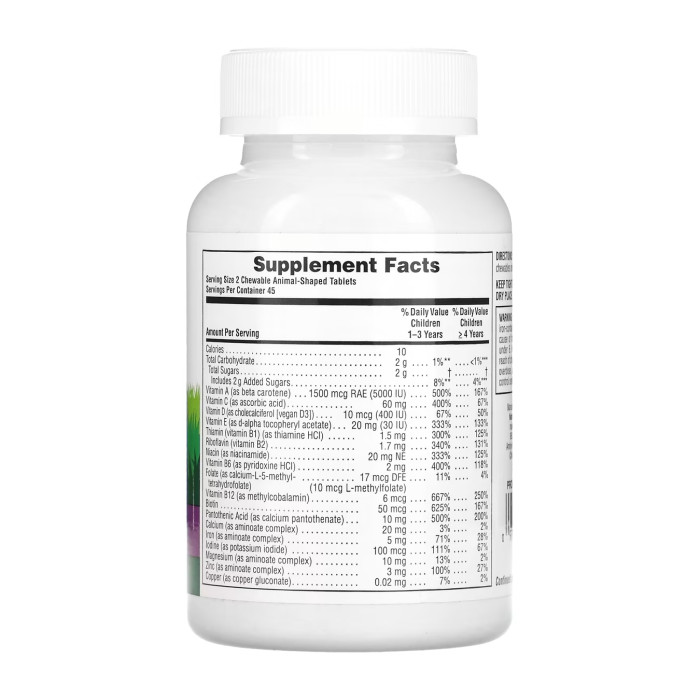 Nature's Plus Children’s Multivitamin - 90 tabs Grape