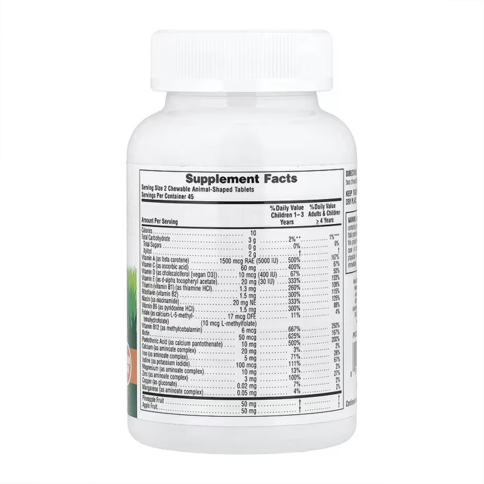Nature's Plus Animal Parade®, Multivitamin, Children's Chewable Supplement - 90 tabs Cherry, Grape & Orange