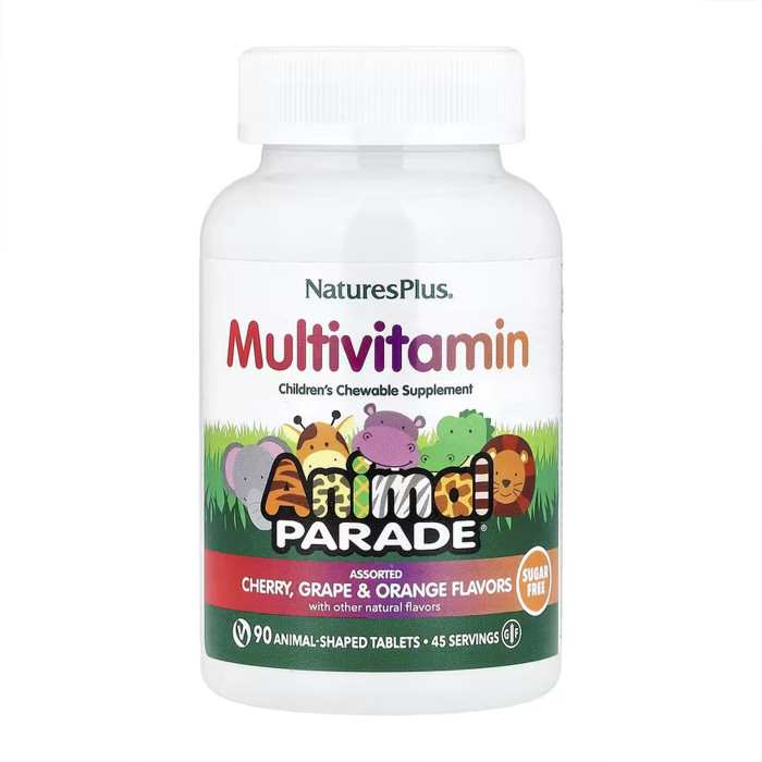 Nature's Plus Animal Parade®, Multivitamin, Children's Chewable Supplement - 90 tabs Cherry, Grape & Orange