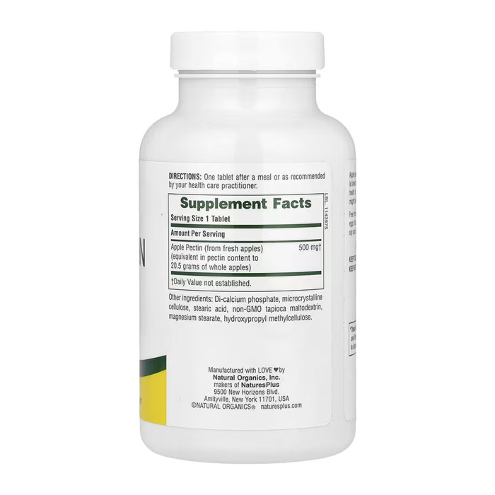Nature's Plus Apple Pectin 500 mg - 180 tabs