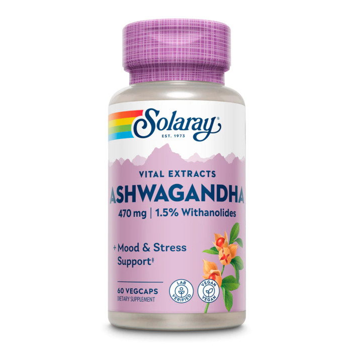 Solaray Ashwaganda Root Extract 470mg - 60vcaps