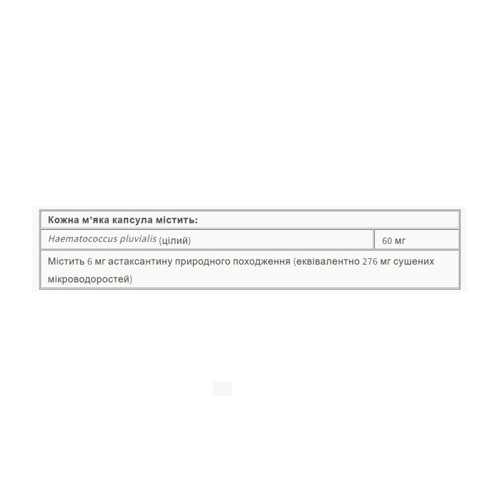 Natural Factors Astaxanthin 6 mg - 60 softgels