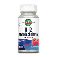 KAL B-12 Methylcobalamin 1000 mcg - 90 tabs Raspberry