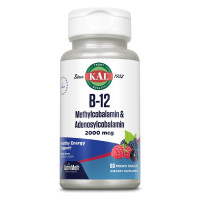 KAL B-12 Methylcobalamin and Adenosylcobalamin 2000mcg - 60 tabs