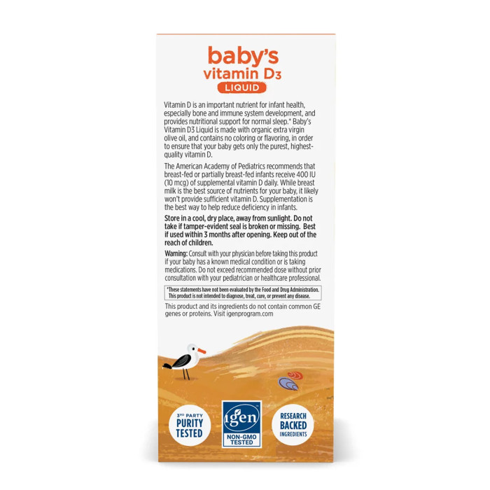 Nordic Naturals Baby's Vitamin D3 Liquid - 22.5 ml (Пошкоджена банка)