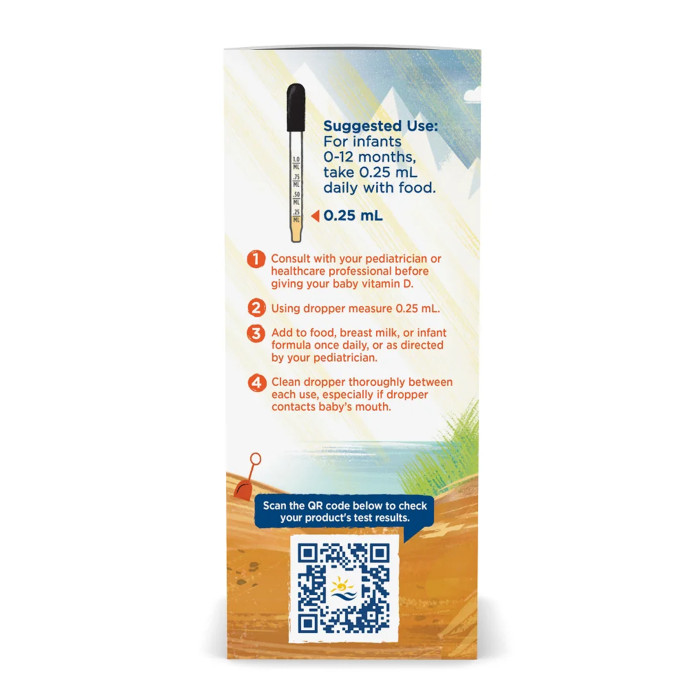 Nordic Naturals Baby's Vitamin D3 Liquid - 22.5 ml (Пошкоджена банка)