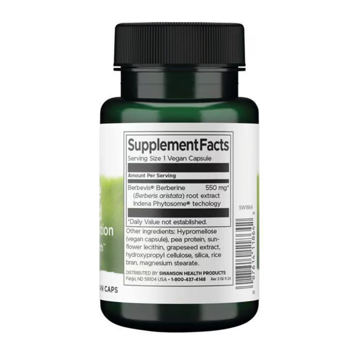 Swanson Berberine Advanced Enhanced Absorption - 30 vcaps