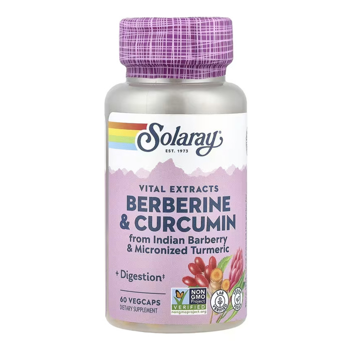 Solaray Berberine & Curcumin 600mg - 60 vcaps