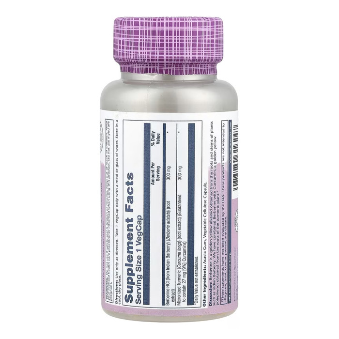 Solaray Berberine & Curcumin 600mg - 60 vcaps