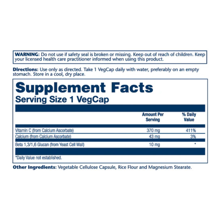 Solaray Beta Glucan with Vitamin C 10mg - 60 vcaps