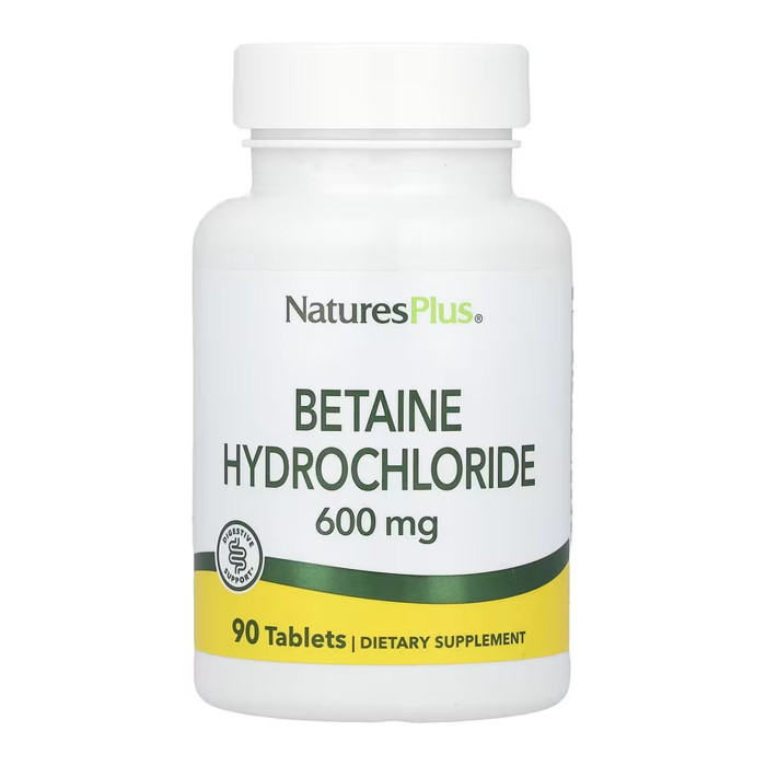 Nature's Plus Betaine Hydrochloride 600mg - 90 tabs