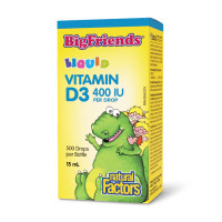 Natural Factors BigFriends Liquid Vitamin D3 400 IU - 15ml