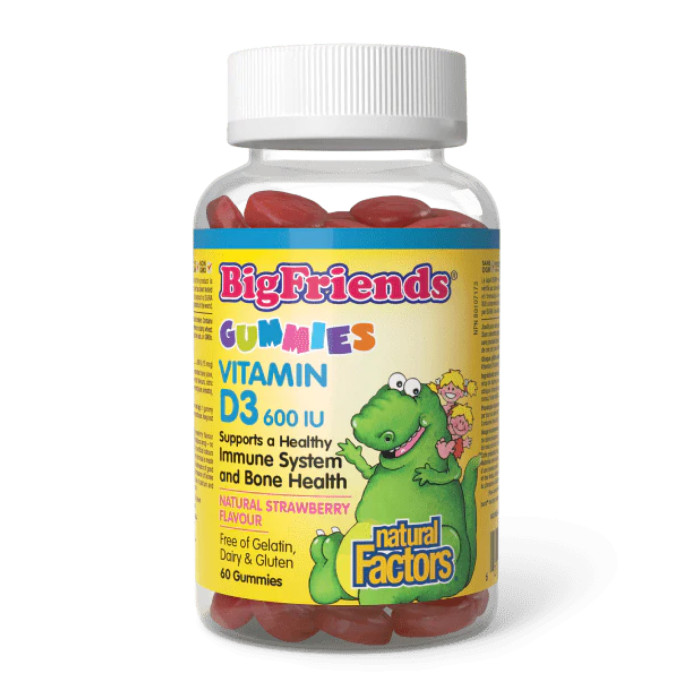 Natural Factors BigFriends Vitamin D3 Gummies 600 IU - 60 gummies