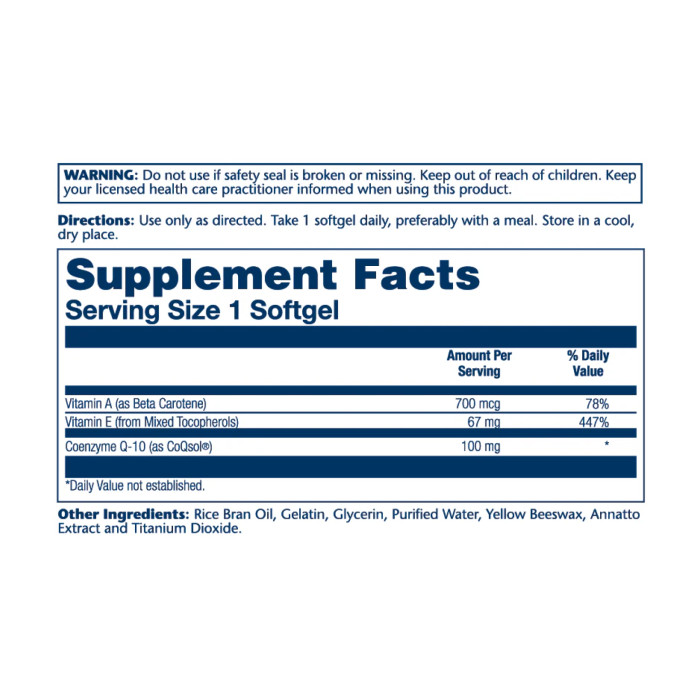 Solaray Bio CoQ10 100mg - 30 softgels (До 10.26)
