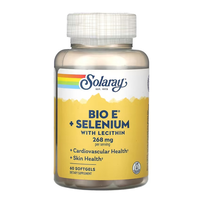 Solaray Bio Vitamin E with Selenium 268mg - 60 softgels