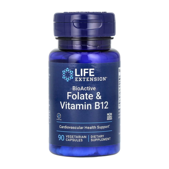 Life Extension BioActive Folate & Vitamin B12 - 90 vcaps