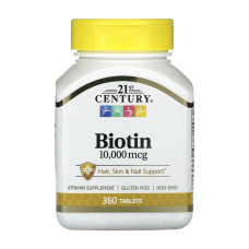 21st Century Biotin 10,000 mcg - 360 tabs