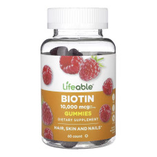 Lifeable Biotin 10,000 mcg - 60 gummies