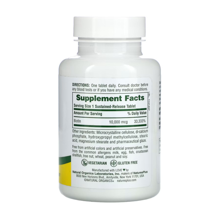 Nature's Plus Biotin 10000 mcg - 90 tabs