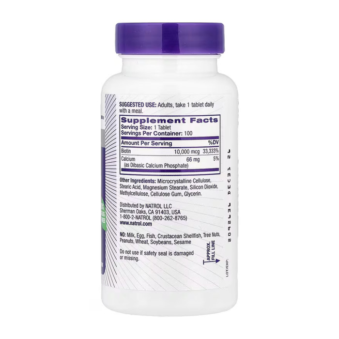 NATROL Biotin 10,000mcg - 100 tabs