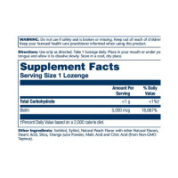 Solaray Biotin 5000mcg - 60 Lozenges Natural Peach, Strawberry, Banana