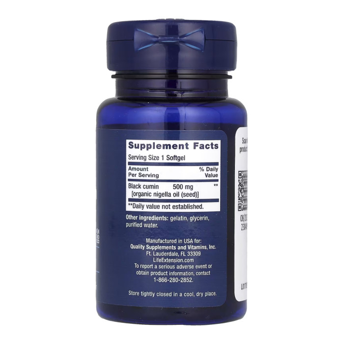 Life Extension Black Cumin Seed Oil - 60 softgels