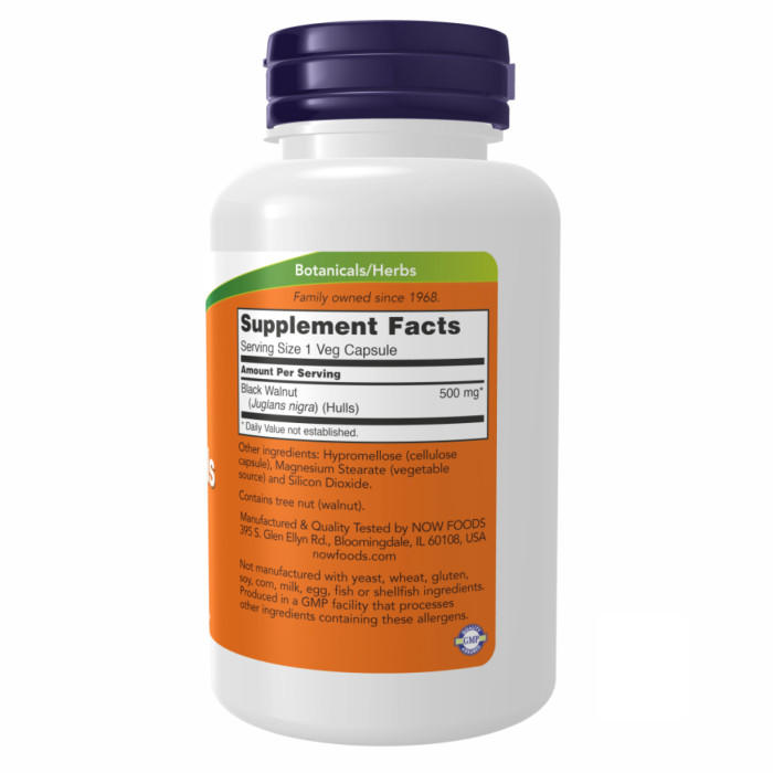 Now Foods Black Walnut Hulls 500 mg - 100 vcaps