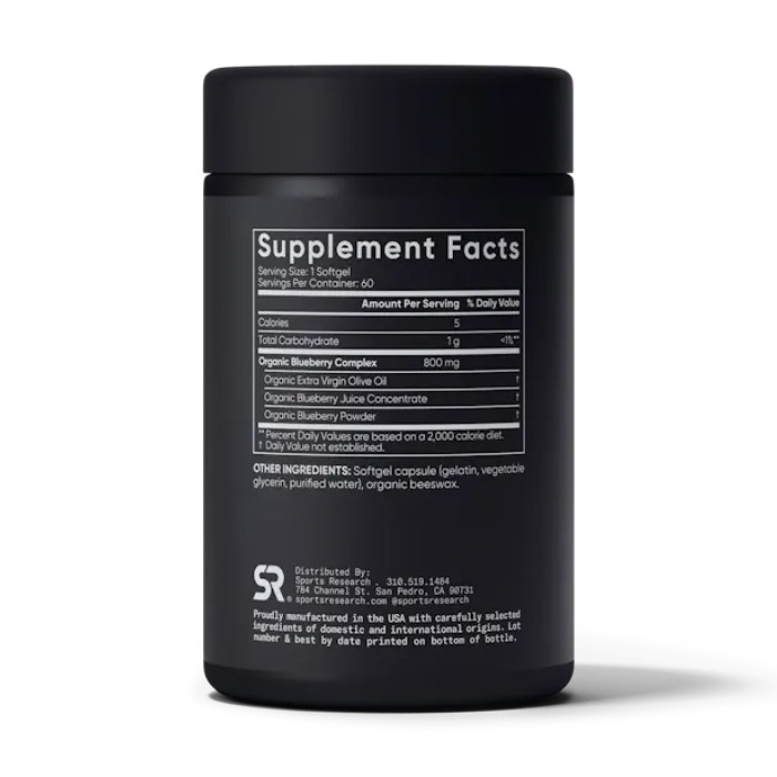 Sport Research Blueberry Concentrate 800mg - 60 softgels