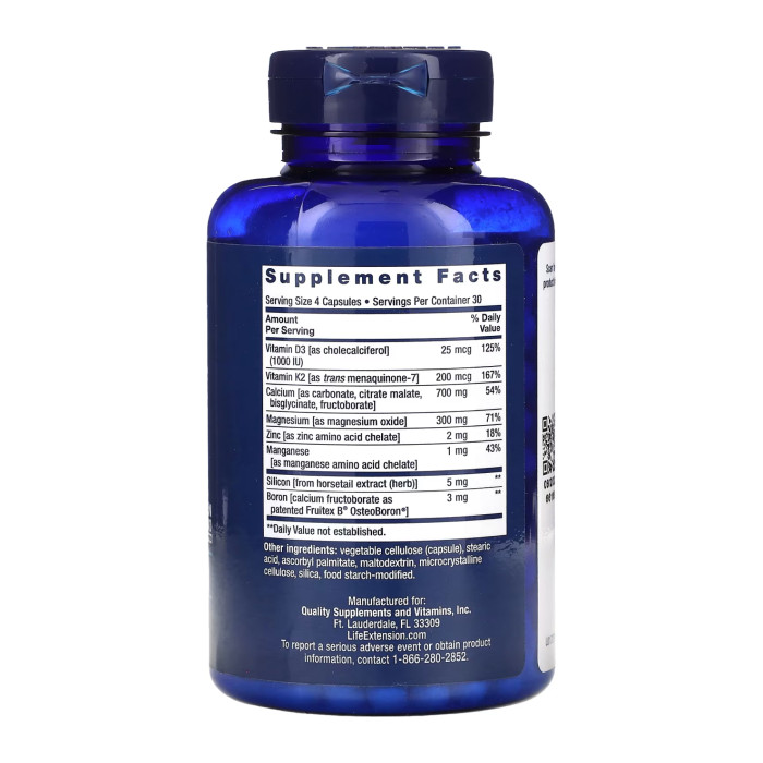 Life Extension Bone Restore with Vitamin K2 - 120 caps