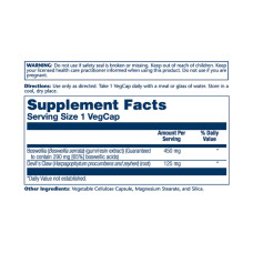 Solaray Boswellia Resin Extract 450mg - 60 vcaps