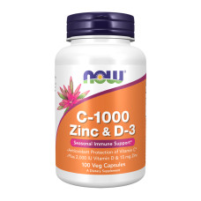 Now Foods C-1000 Zinc & D-3 - 100 vcaps