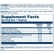 Solaray Vitamin C with Bioflavonoid Concentrate 500mg - 100 vcaps