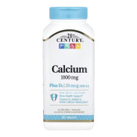 21st Century Calcium 1000 mg + D3 - 90 tabs