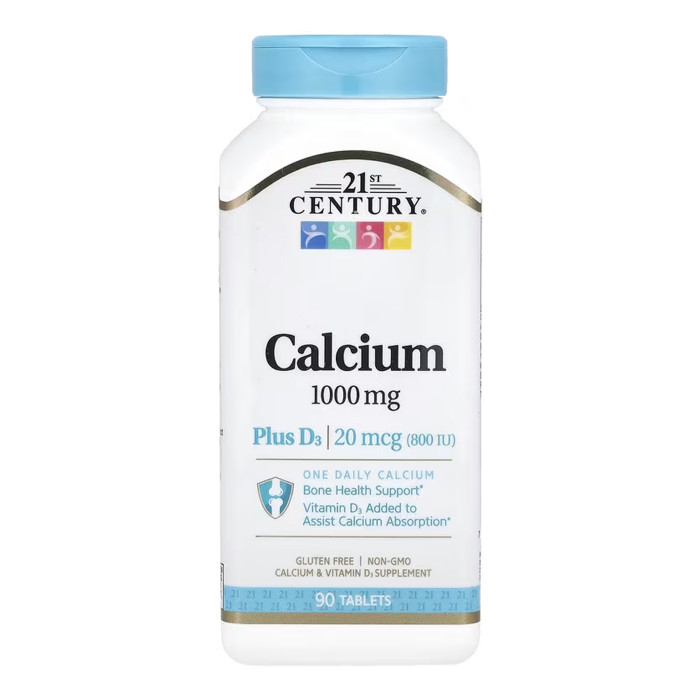 21st Century Calcium 1000 mg + D3 - 90 tabs