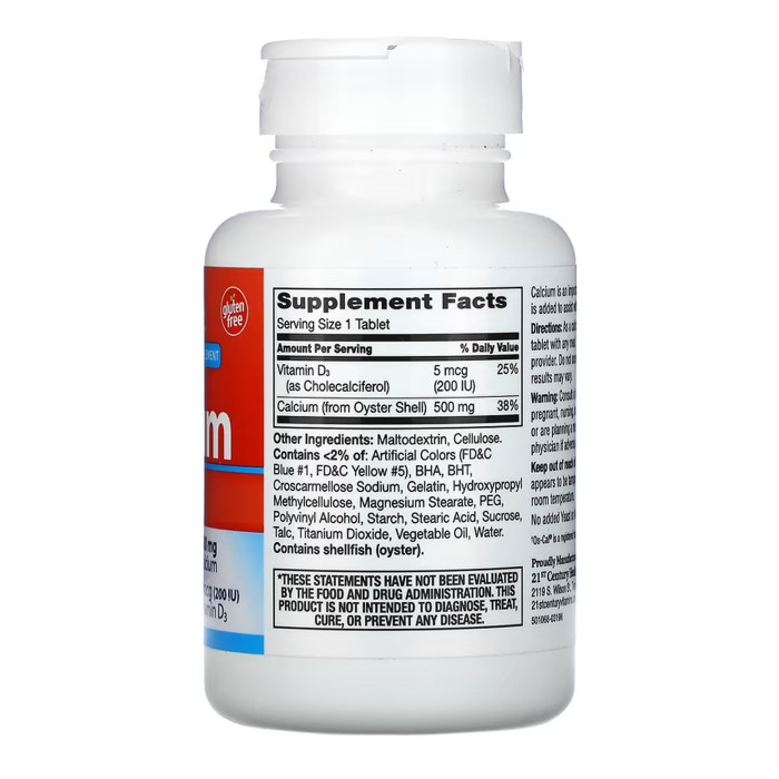 21st Century Calcium 500 mg + D3 - 90 tabs
