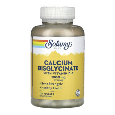 Solaray Calcium Bisglycinate with Vitamin D-3 1000mg - 120 vcaps