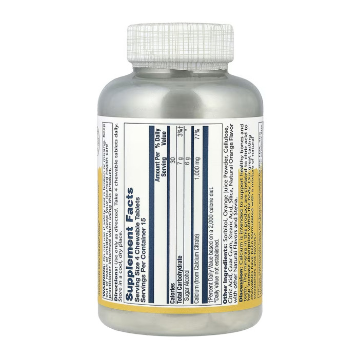 Solaray Calcium Citrate 1000mg - 60 chewables