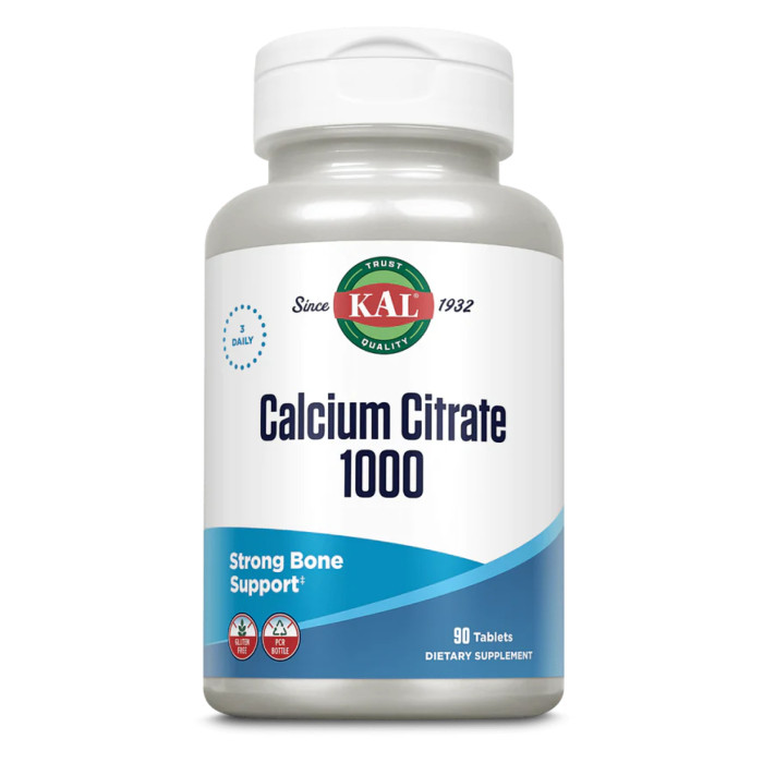 KAL Calcium Citrate 1000mg - 90 tabs